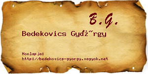 Bedekovics György névjegykártya