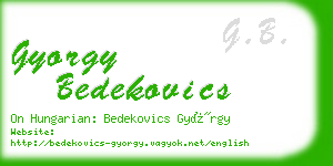 gyorgy bedekovics business card